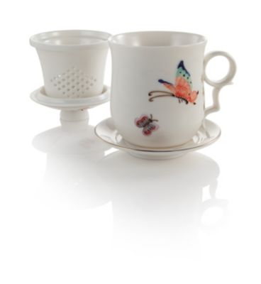 Flight of the Butterfly Porcelain Infuser Mug